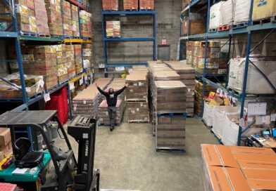 Joel Hampson in the Loaves and Fishes Warehouse - Nanaimo, BC