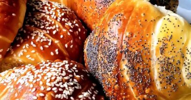 poppyseed croissants in a pan