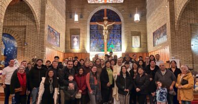 Congregation of 50 Spanish speakers attends St. Peter's first Spanish mass. Credit: Rebecca Duarte