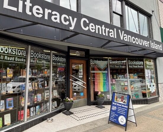Storefront of Literacy Central bookstore.